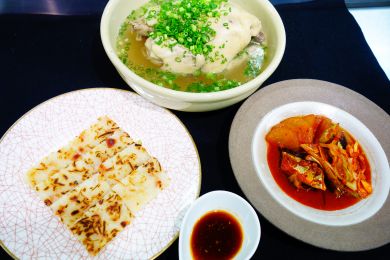 秋刀魚のチョリム・参鶏湯・大根餅