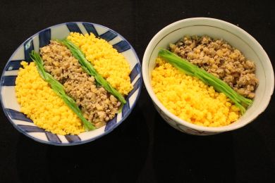 錦丼　炊飯について