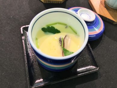 茶碗蒸し、野菜の胡麻白和え