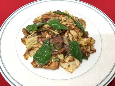 回鍋肉(ゆで豚肉の薄切り味噌炒め)