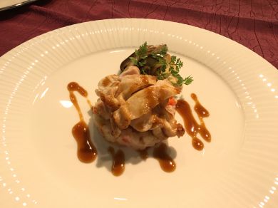 チキンと茸のソテー リゾット