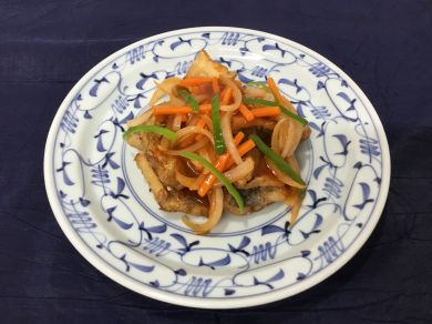 糖醋鮮魚(鯵の甘酢あんかけ)