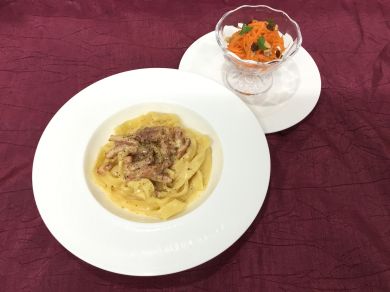 カルボナーラ　キャロット・ラぺ