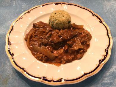 ハッシュドビーフ　バターライス